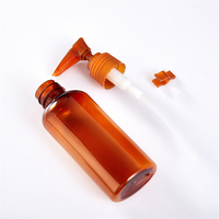 Bouteilles en plastique PET à épaule plate vides 50ml/100ml pour lotion et shampoing avec pompe à lotion