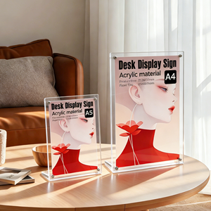 SUPPORTO MENU DISPLAY A4/A5/A6 acrilico cornice per schede illustrate home office EUR 6,67