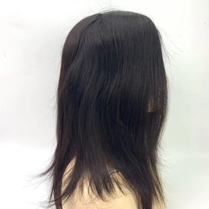 Parrucca medica <span class=keywords><strong>in</strong></span> pizzo anteriore per pazienti affetti da cancro <span class=keywords><strong>in</strong></span> seta malata - Product Image 4