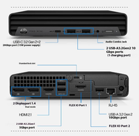 Ordinateur de bureau professionnel HP Pro Mini 400G9 DM 14e génération avec processeur I5-13500T en option, 8 Go de RAM, 512 Go de stockage, mini-ordinateur