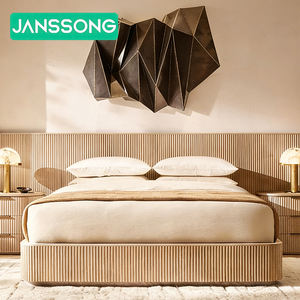 Ensemble de meubles de chambre à coucher en chêne pour la maison, <span class=keywords><strong>lit</strong></span> confortable en bois pour appartement, meubles de chambre à coucher de luxe pour villa, <span class=keywords><strong>lit</strong></span> en bois <span class=keywords><strong>massif</strong></span> - Product Image 1