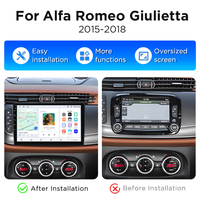 Junsun 1280*720 Android GPS Navigator untuk Alfa Romeo Giulietta 2015-2018 CarPlay Alat Bantu Mundur Kamera Cadangan Wireless CarPlay
