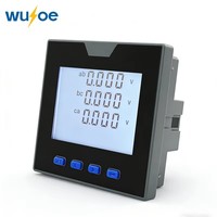 Panel Meter Tegangan AC 3 Fasa Digital Voltmeter 96x96mm Komunikasi RS485 Meter Daya untuk Kabinet Distribusi