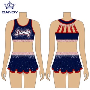 Wholesale Comfortable Compression <strong>Cheerleading</strong> Bras and Shorts <strong>Cheerleading</strong> Practice Sets With Shiny Rhinestones - Product Image 6