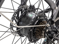 Vélo électrique tout-terrain à pneus larges, puissant moteur arrière 750W, cadre bas, batterie LG 48V20Ah, frein hydraulique, suspension intégrale, 7 vitesses