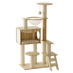Hersteller Großhandel Holz-Sisal-Kletterbaum Kratzturm für Katzen Groß - Product Image 6