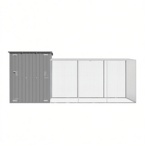 Jaula para Pollos de Acero Galvanizado Gris Claro, Puerta Grande, Diseño de Alta Visibilidad para Avicultura - Product Image 1