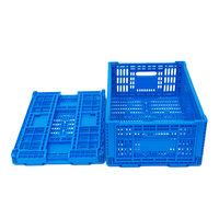 Panier de rangement pliable et portable Huidu 600*400*300mm en plastique massif pour pique-nique et supermarché, grand format avec cadre en plastique