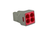 BELEKS Bloc de jonction rapide 4 ports 32A en cuivre, connecteur de câblage à raccordement rapide pour conducteurs rigides et toronnés 4mm² PC 3P/4P/2P