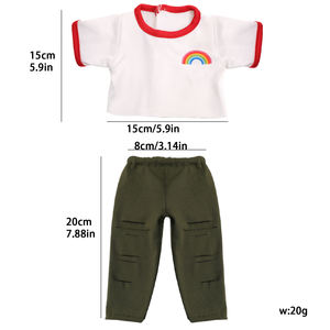 בגדי בובות אמריקאיות 18 אינץ' של MSYO, קשת בענן, ייצור בהתאמה אישית (OEM/ODM), אביזרי כותנה, בגדי צעצוע מיני לבובות בנות 45 ס\\\"מ - Product Image 6