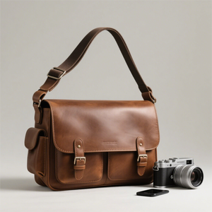 निर्माता ओडी डीस्लर/स्लर/मिररलेस फोटोग्राफी बैग कस्टम वेगन चमड़े एडजस्टेबल कंधे स्ट्रैप कैमरा मैसेंजर बैग - Product Image 1