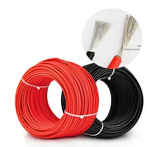 Waterproof Power Cable PV Solar Cable Tinned Copper 2.5mm 4mm 6mm 10mm DC XLPE Insulated PV Panel Wire Cable Solar Wire