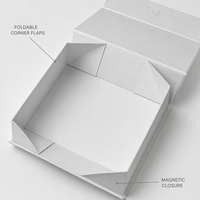 Boîte cadeau magnétique pliable avec impression, finition mate blanche, pour emballage cadeau de marque de thé, vente en gros, directement de l'usine, OEM