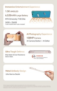 รุ่นปี 2026 หรือ 600 Lite Dimensity 7100 หน้าจอ 6.6 นิ้ว 120Hz AMOLED แบตเตอรี่ 6520mAh กล้อง 108MP สมาร์ทโฟน 5G แบตเตอรี่ความจุสูง 6520mAh และ 4 - Product Image 6