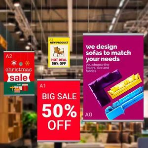 Custom Printed Advertising Vinyl Indoor Outdoor Ceiling Hanging <b>Poster</b> for Insurance Tradeshow Expo Halls - Product Image 4