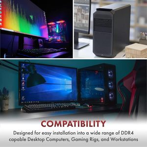 Module de mémoire de bureau A-Tech 16 Go DDR4 2400 MHz PC4-19200 Non-ECC - Product Image 4