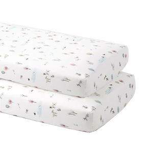 Draps de lit portables jetables en jersey de coton doux 200TC anti-boulochage et écologiques pour berceau (ajustés et plats) – Collection 2021 - Product Image 4