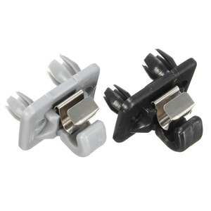 Audi Sun Visor Clips Hooks <b>Brackets</b> <b>Black</b> Gray ABS Roof Mount Screw Installation 181206262 - Product Image 4