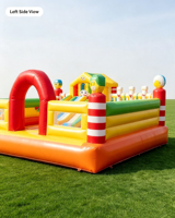 Aire de jeux gonflable extérieure pour enfants avec toboggan, château gonflable commercial en PVC pour location événementielle