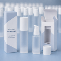 Flacon Pompe Airless Givré 20ml 30ml 50ml 80ml 100ml pour Sérum et Crème Contour des Yeux – Contenant Plastique Sous Vide