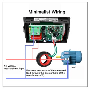 交流80-300V 100A数字显示电压表和电流表双检测器，带220V 0-50A 0-100A液晶显示型号D69-2042 - Product Image 6