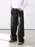 Jean en denim brossé pour homme, doublure polaire douce, coupe slim, pantalon d'hiver confortable, vente en gros
