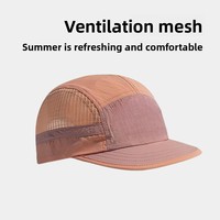 Casquette de baseball unisexe respirante, imperméable, en nylon, réglable, à séchage rapide, color-block, protection UV, best-seller transfrontalier