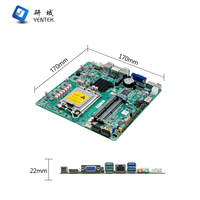 Placa Base Mini ITX de Alto Rendimiento para Escritorio Intel LGA1700, 2 DDR4, M.2, VGA, 2 HD, LVDS, LAN, 2 RS232 COM, Win10/Linux, Nueva
