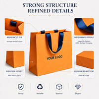 Sac en papier pliable avec poignée, impression de logo personnalisée, sac d'emballage, sacs de transport portables pour les salons professionnels et les expositions
