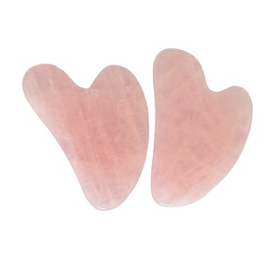 High Quality Natural Crystal Rose Quartz <b>Jade</b> Heart Shaped Face Massager Gua Sha Facial Tool Natural Stone Guasha - Product Image 2