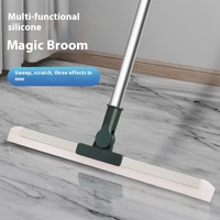 Vente chaude Poignée Télescopique Multifonctionnel Silicone Grattoir Balai Raclette À Eau Nettoyage Essuie-Glace