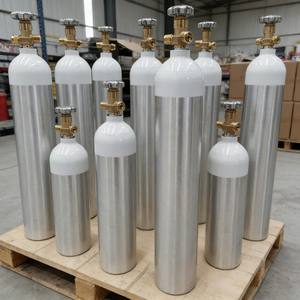 Cilindro de <span class=keywords><strong>Gas</strong></span> de Calibración de Aluminio de 1.6L-10L, Botella de <span class=keywords><strong>Gas</strong></span> Vacía de Alta Presión, Cilindro Recargable con Válvula C10 para Laboratorio - Product Image 2