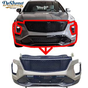 Matériaux durables ; pour kit carrosserie Cadillac XT4, pare-chocs avant, phares LED, calandre, radiateur, aérations latérales, ailes, capot ; Vente de liquidation. - Product Image 1