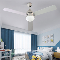 Ventilateur de plafond moderne Fandelier à faible bruit, 52 pouces, avec lampe et 3 pales, pour la maison