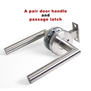 Manijas de puerta de acero inoxidable con Base americana de alta calidad de 66mm con cerradura, puertas interiores, juego de cerradura de palanca de puerta de paso de privacidad - Product Image 2