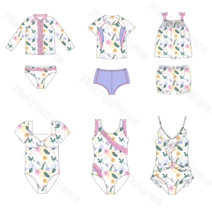 맞춤형 어린이 수영복 친환경 어린이 수영복 도매 아기 비키니 세트 어린 소녀를위한 맞춤형 수영복 - Product Image 2