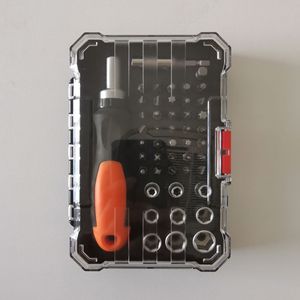 Ensemble d'outils à cliquet Lixin de 47 pièces, système métrique, utilisation domestique, acier allié, 16,8x11,8x3,5 cm - Product Image 1