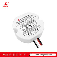 Driver LED à tension constante à variation de lumière par triac, forme ronde, petite taille, 12V 24V 36V 48V, 10W