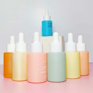 Luxury Custom Cosmetic Essential Oil Packaging 1 oz 2 oz Flat Shoulder Matte Glass Serum <b>Bottle</b> Frosted 20 ml with Pump - Product Image 6