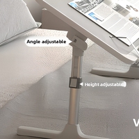 Nouvelle arrivée : Bureau d'ordinateur pliable pour lit, support pour ordinateur portable réglable en hauteur, table portable avec tiroir pour la maison, le bureau et les études