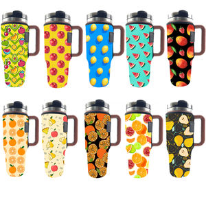 Impresión por sublimación personalizada, vaso de neopreno con aislamiento de 40oz, portavasos, bolsa de transporte, bolsas enfriadoras de viaje con manga con asa - Product Image 6