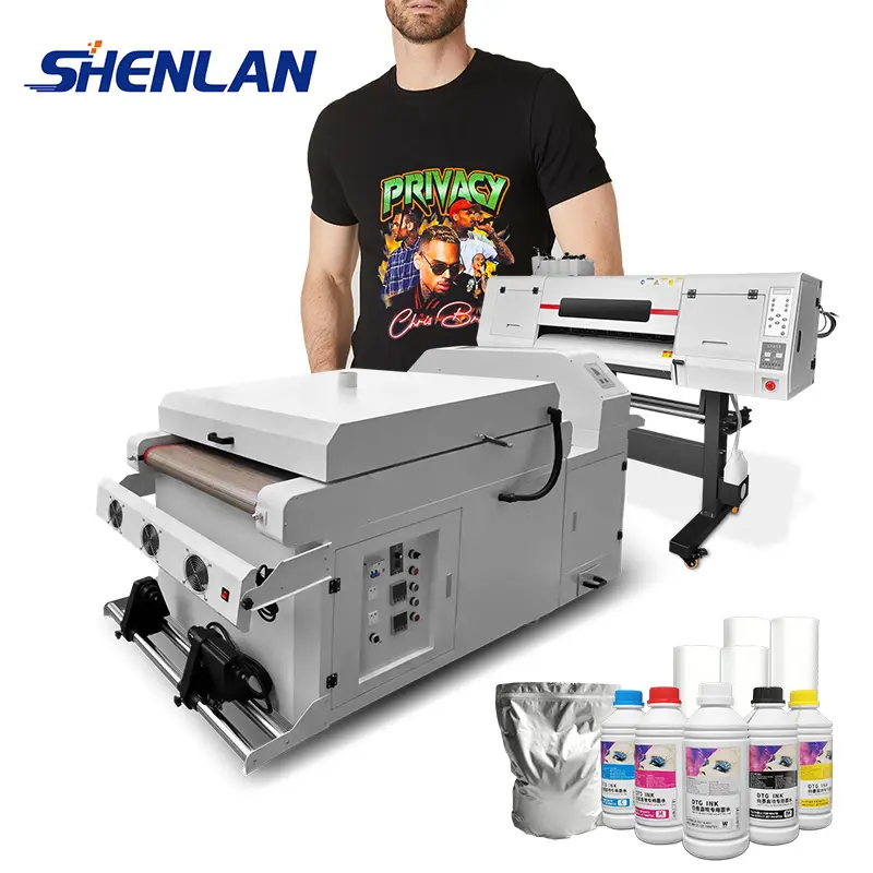 DTF stampante di trasferimento/pet film/polvere agitazione/stampa di calore/inchiostro/forno/macchina da stampa