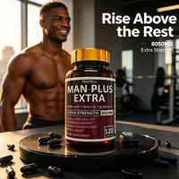 MAN PLUS EXTRA 8050mg Complément de Maca 7 Ingrédients Naturels pour la Vitalité Masculine Adulte, la Santé Reproductive et la Gestion de l'Énergie 120