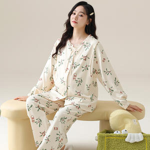 Venta al por mayor Otoño Invierno <span class=keywords><strong>ropa</strong></span> de maternidad <span class=keywords><strong>posparto</strong></span> Primavera Verano traje pijamas para amamantar <span class=keywords><strong>ropa</strong></span> de embarazo en casa - Product Image 4