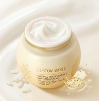 Crème éclaircissante naturelle au riz, vitamines E et C, avec acide hyaluronique, anti-âge, hydratante, raffermissante, pour peaux sensibles, personnalisable