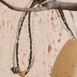 XY 860 Zomer Kraag Sieraden <span class=keywords><strong>2026</strong></span> RVS Schelp Ketting Handgemaakte Accessoires Wit Grijs Kristal Kraal Ketting - Product Image 3