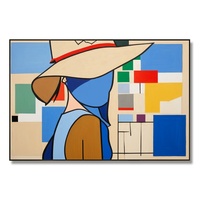 Peinture à l'huile abstraite moderne POP ART sur toile, faite à la main, de haute qualité, pour la décoration d'hôtels à Shenzhen
