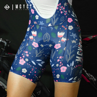 Mcycle-Cuissard à bretelles pour femme à motifs imprimés-Design coloré-Cuissard à bretelles d'été-Séchage rapide-Respirant-Short à bretelles chaud