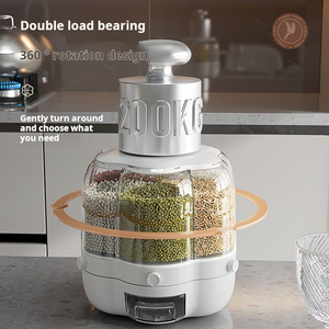Đa chức năng xoay hạt Dispenser với đo cup kín gạo lưu trữ cho nhà bếp sử dụng - Product Image 5
