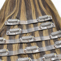 Extensions de cheveux invisibles à clipser, double épaisseur, cuticules alignées, cheveux humains Remy